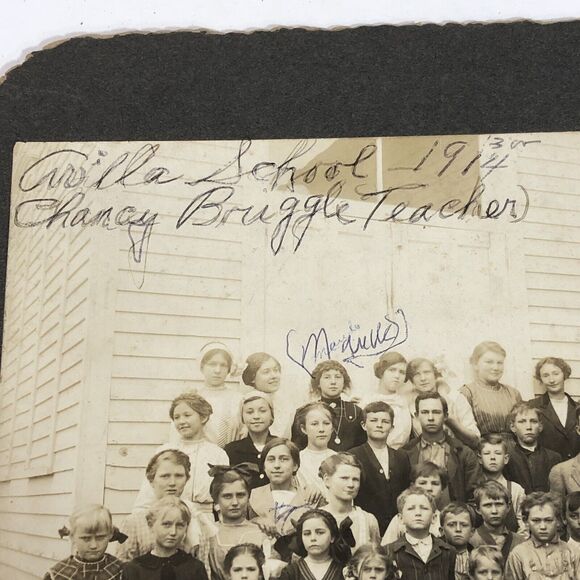 Vintage 1910s Real Photo School Children Students Class & Teacher Avila Missouri - Picture 2 of 8